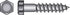 HILLMAN 1/4 in. X 6 in. L Hex Hot Dipped Galvanized Steel Lag Screw 100 pk