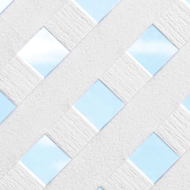 Grid Axcents 48 in. W X 8 ft. L White Plastic Privacy Lattice Panel