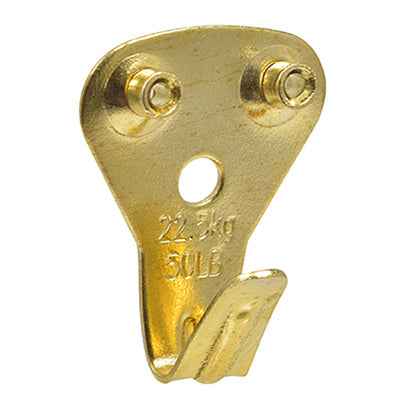 Hillman AnchorWire Brass-Plated Classic Picture Hanger 50 lb. 2 pk (Pack of 10)