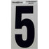 Hillman 5 in. Reflective Black Mylar Self-Adhesive Number 5 1 pc (Pack of 6)