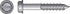 HILLMAN Tapper 1/4 in. D X 4 in. L Steel Hex Head Concrete Screw Anchor 100 pk