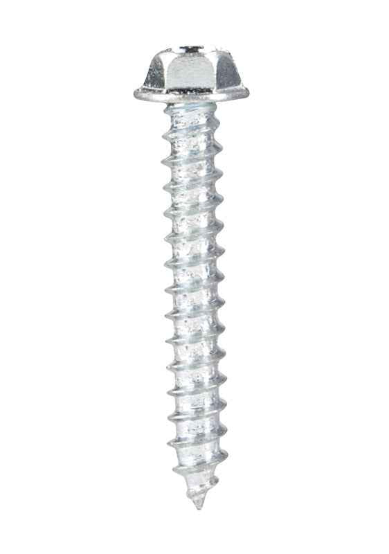 Hillman No. 12 X 1-1/2 in. L Slotted Hex Head Sheet Metal Screws 100 pk