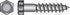 Hillman 1/4 in. X 3 in. L Hex Hot Dipped Galvanized Steel Lag Screw 100 pk