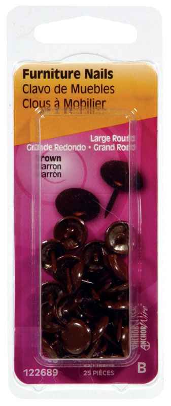Hillman 7/16 in. L Furniture Steel Nail Smooth Shank Round (Pack of 6)