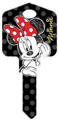 Hillman Howard Keys Disney Minnie Mouse Single Sided Blank Key for Kwikset and Titan Locks (Pack of 5)