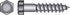 Hillman 1/4 in. X 5 in. L Hex Hot Dipped Galvanized Steel Lag Screw 100 pk