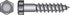 Hillman 5/16 in. X 2-1/2 in. L Hex Hot Dipped Galvanized Steel Lag Screw 100 pk
