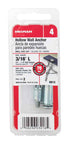 Hillman 3/16 in. Dia. x 2 3/4 in. L Metal Round Head Hollow Wall Anchors 2 pk (Pack of 6)