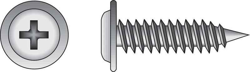 HILLMAN No. 8 Ga. X 3/4 in. L Phillips Truss Head Sheet Metal Screws 100 pk