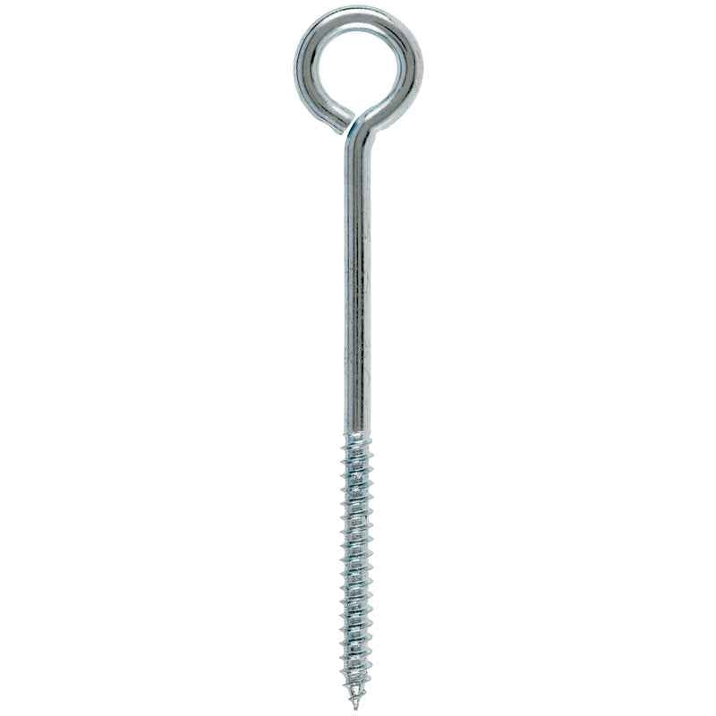 Hampton 1/4 in. x 5 in. L Zinc-Plated Steel Lag Thread Eyebolt Nut Included (Pack of 10)