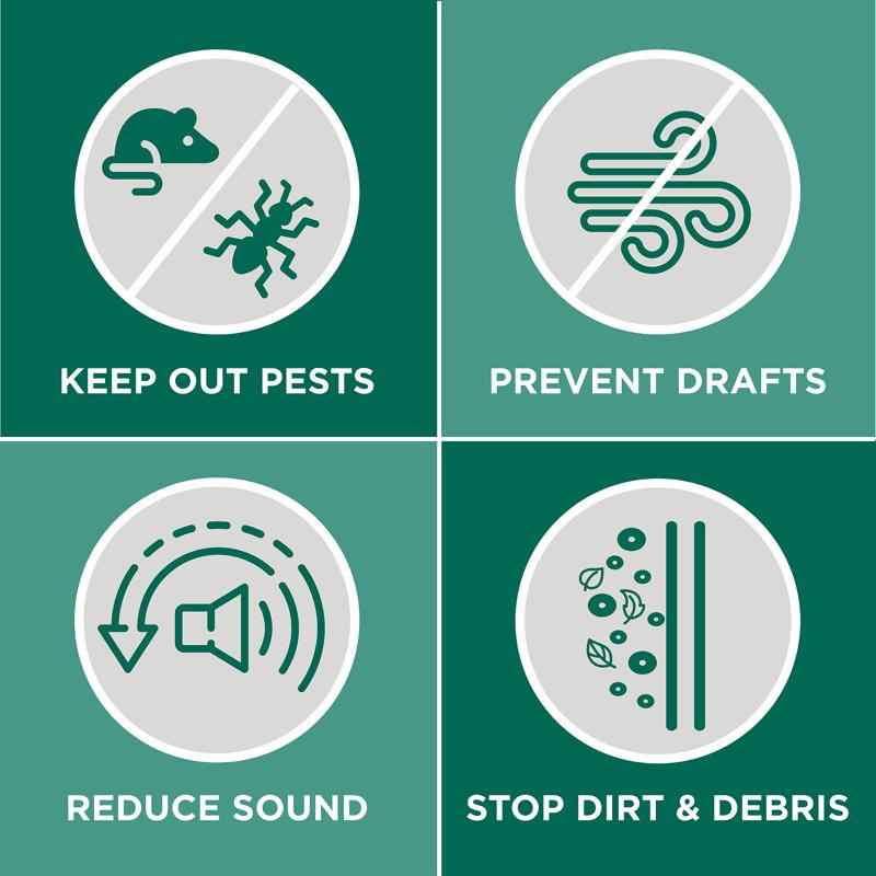 M-D BUILDING PRODUCTS Silver Aluminum/Vinyl Sweep For Doors 36 in. L X 2.5 in.