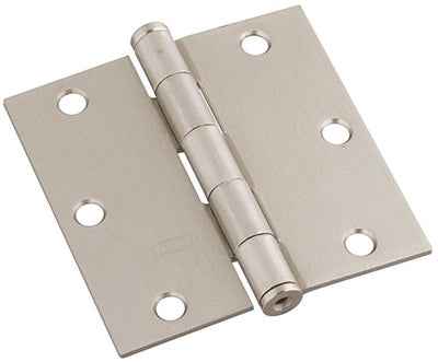 National Hardware 3-1/2 in. L Satin Nickel Door Hinge 3 pk