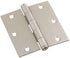National Hardware 3-1/2 in. L Satin Nickel Door Hinge 3 pk