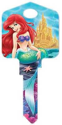 Howard Keys Disney Ariel And Friends House Key Blank Single sided For Kwikset and Titan Locks (Pack of 5)