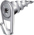 Hillman Wall Driller Brass-Plated White Drywall Picture Hook 50 lb 6 pk