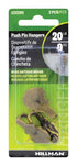 Hillman AnchorWire Antique Brass Push Pin Picture Hook 20 lb. 3 pk (Pack of 10)
