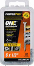 Hillman POWERPRO ONE No. 6 X 1/2 in. L Star Flat Head Multi-Material Screw 50 pk