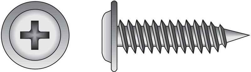 HILLMAN No. 8 Ga. X 9/16 in. L Phillips Truss Head Sheet Metal Screws 100 pk