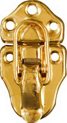 National Hardware Brass-Plated Steel Draw Catch 1.76 in. 3.64 in. 2 pk