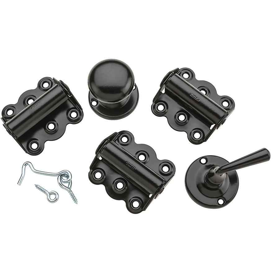 National Hardware Black Steel Screen/Storm Door Hardware Set 1 pk