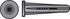 Hillman .164 in. D X 7/8 in. L Plastic Flat Head Conical Anchor 100 pk