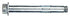 HILLMAN 1/2 in. D X 2-1/4 in. L Steel Hex Head Sleeve Anchors 15 pc