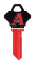 Hillman Arizona Diamondbacks Painted Key House/Office Universal Key Blank Single sided (Pack of 6)