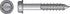 Hillman Tapper 1/4 in. D Steel Hex Head Concrete Screw Anchor 100 pk