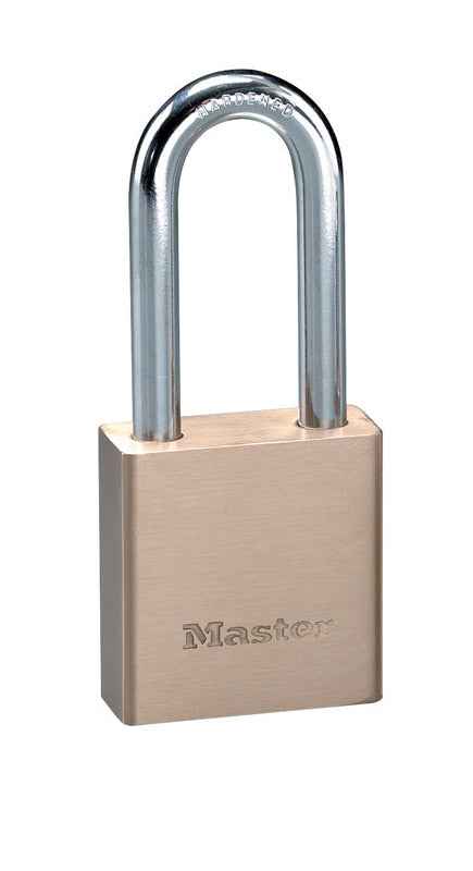 Master Lock 1-9/16 in. H X 3/4 in. W X 1-3/4 in. L Brass 5-Pin Cylinder Exterior Padlock