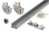 Prime-Line 72 in. L Galvanized Silver Plastic/Steel By-Pass Door Hardware Set 1 pk
