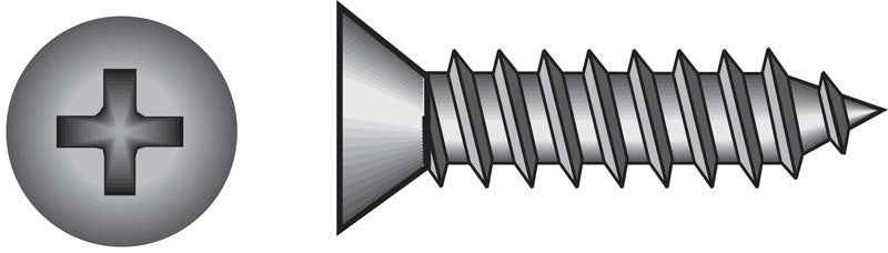 HILLMAN No. 10 Ga. X 3 in. L Phillips Flat Head Sheet Metal Screws 100 pk