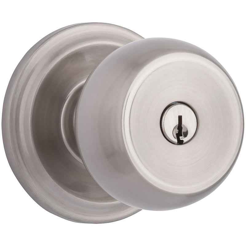 Brinks Push Pull Rotate Stafford Satin Nickel Single Cylinder Lock KW1 1.75 in.