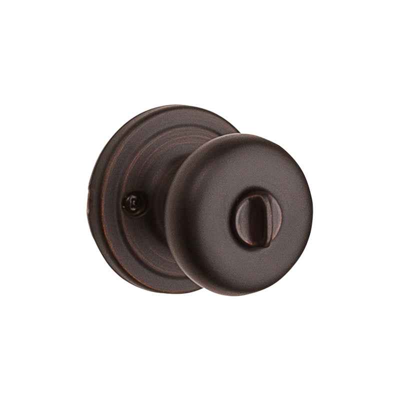 Kwikset SmartKey Juno Venetian Bronze Entry Door Knob KW1 1-3/4 in.