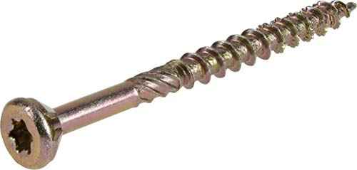 Hillman Power Pro No. 8 X 2 in. L Star Yellow Zinc Wood Screws 1 lb 165 pk