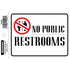 Hillman English White Restroom Decal 4 in. H X 6 in. W (Pack of 6)