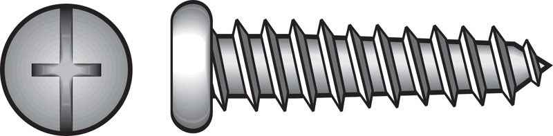 HILLMAN No. 14 X 3/4 in. L Phillips/Slotted Pan Head Sheet Metal Screws 100 pk