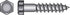 Hillman 1/4 in. X 4 in. L Hex Hot Dipped Galvanized Steel Lag Screw 100 pk