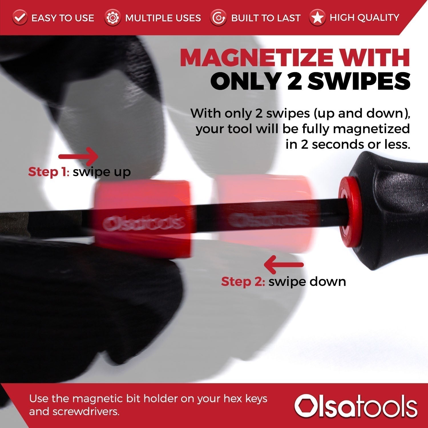 Bit Magnetizer Ring and Demagnetizer Screwdriver Bit Drive Holder