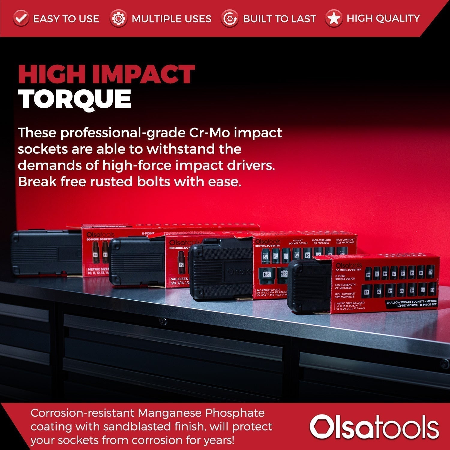 Cr-Mo Impact Sockets