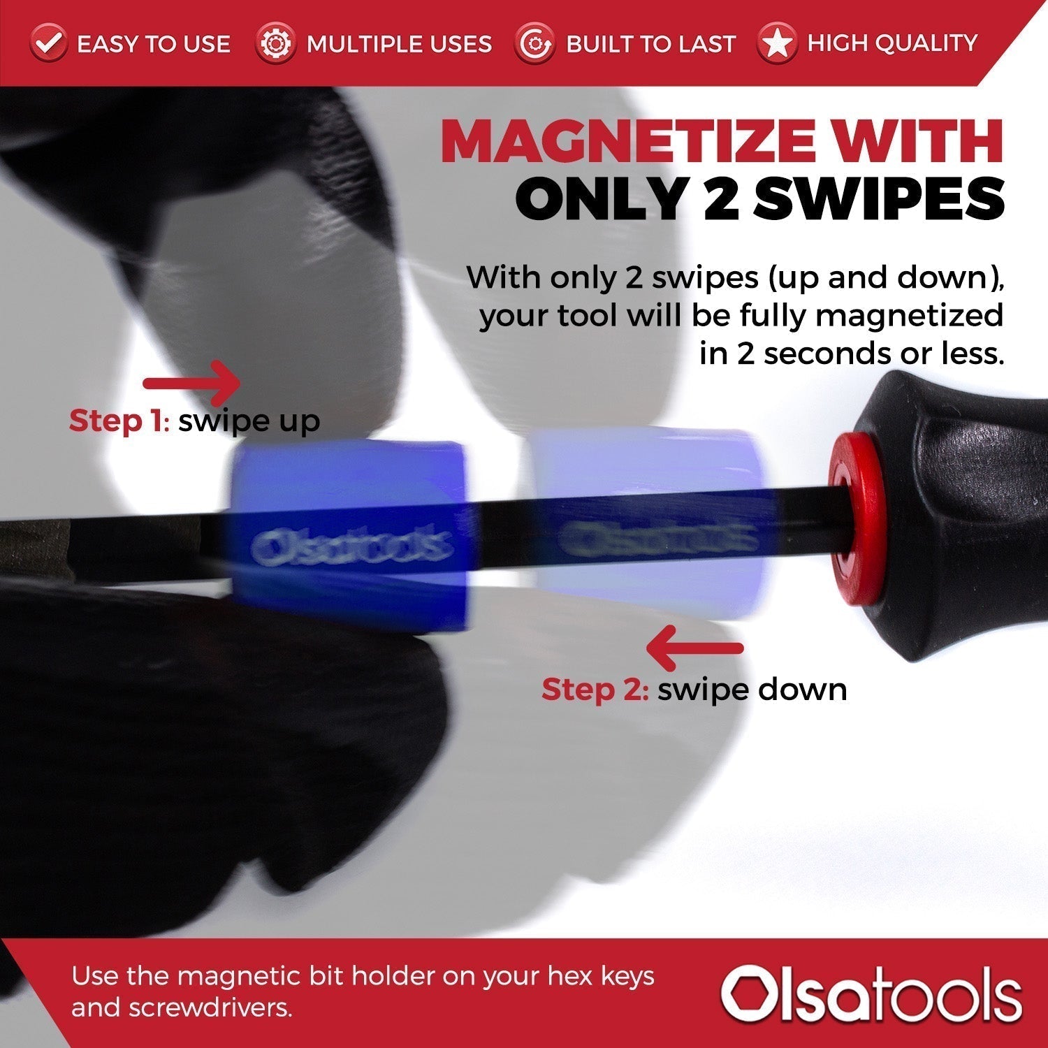 Bit Magnetizer Ring and Demagnetizer Screwdriver Bit Drive Holder