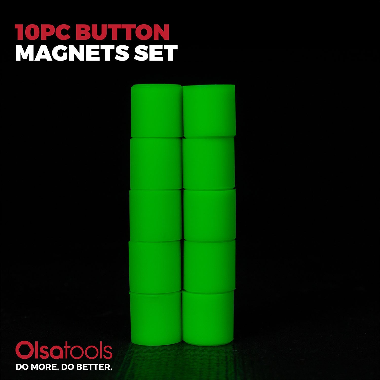 Magnetic Buttons 10pc Set - Strong Silicone Non-Scratch Magnets