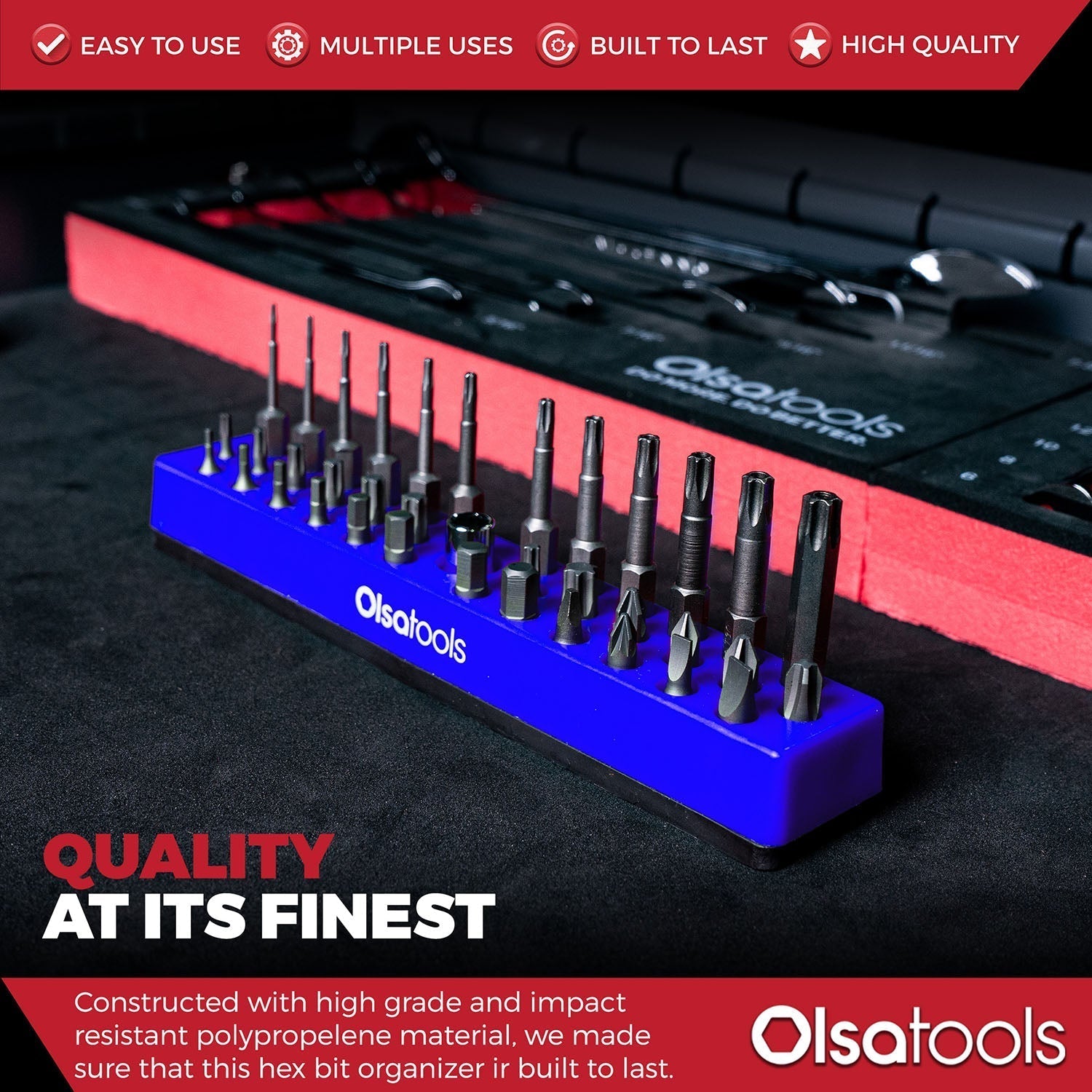 Magnetic Hex 1/4" Bit Organizer