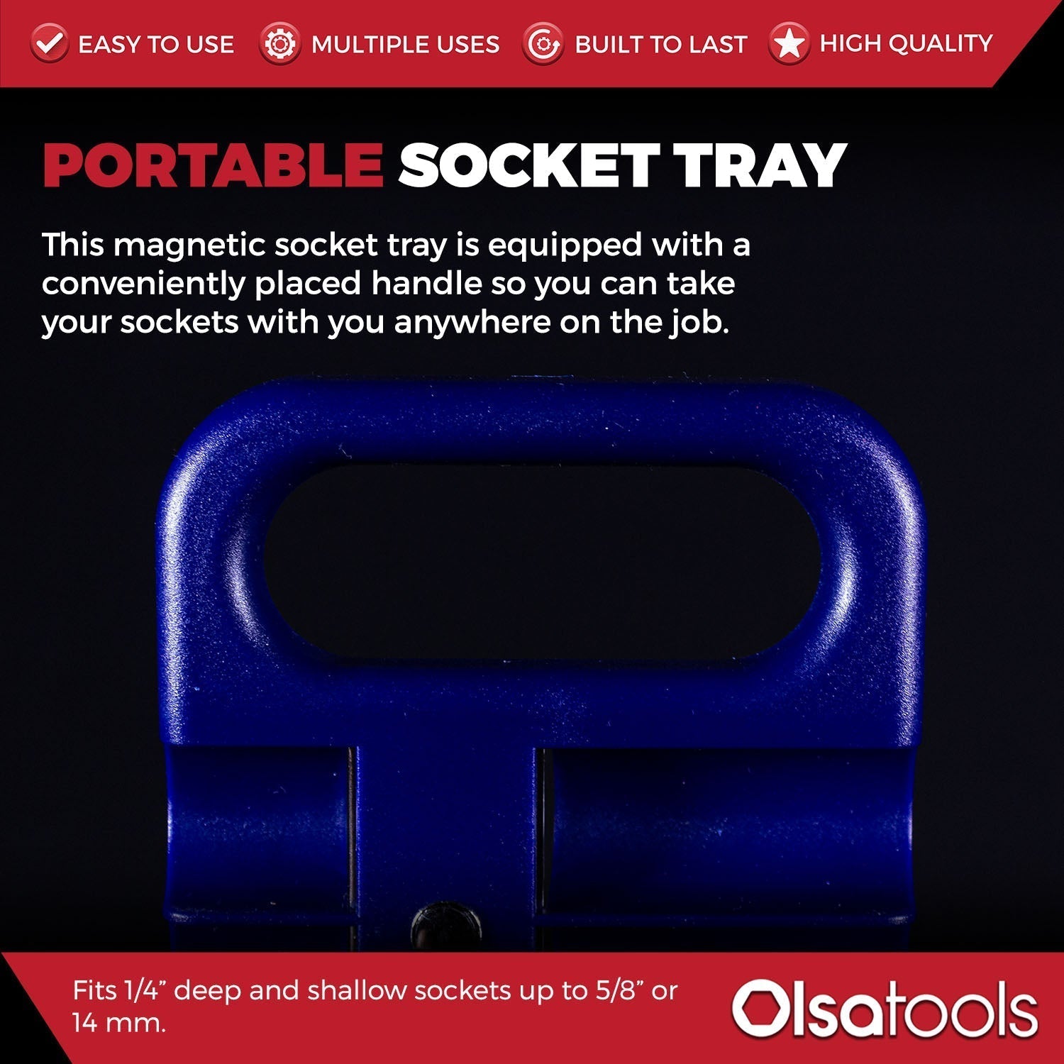 Magnetic Portable Socket Organizer Tray