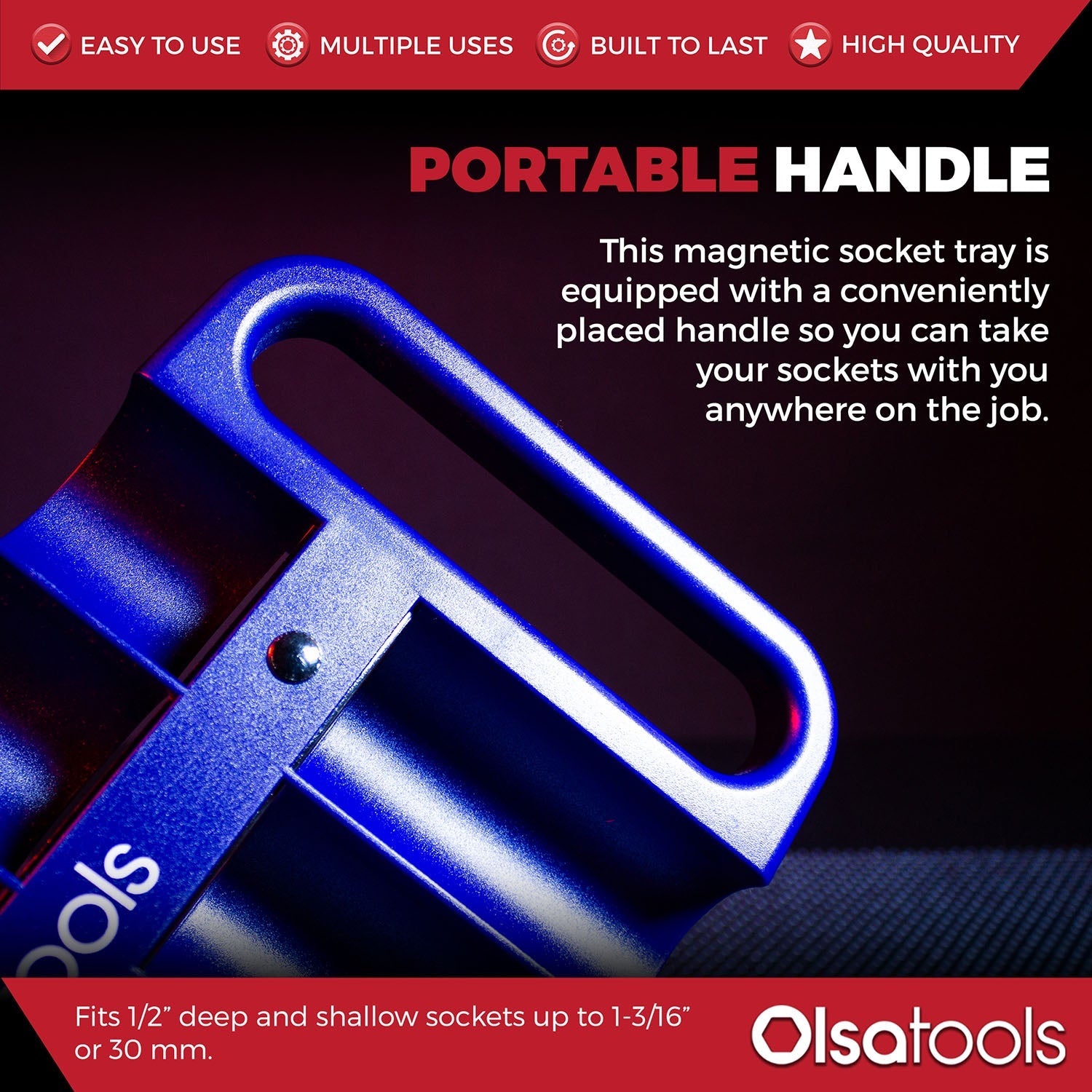 Magnetic Portable Socket Organizer Tray