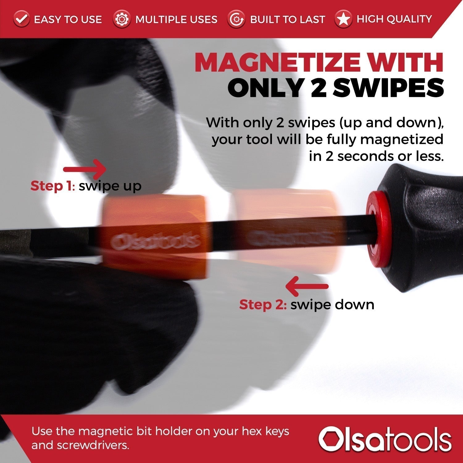 Bit Magnetizer Ring and Demagnetizer Screwdriver Bit Drive Holder