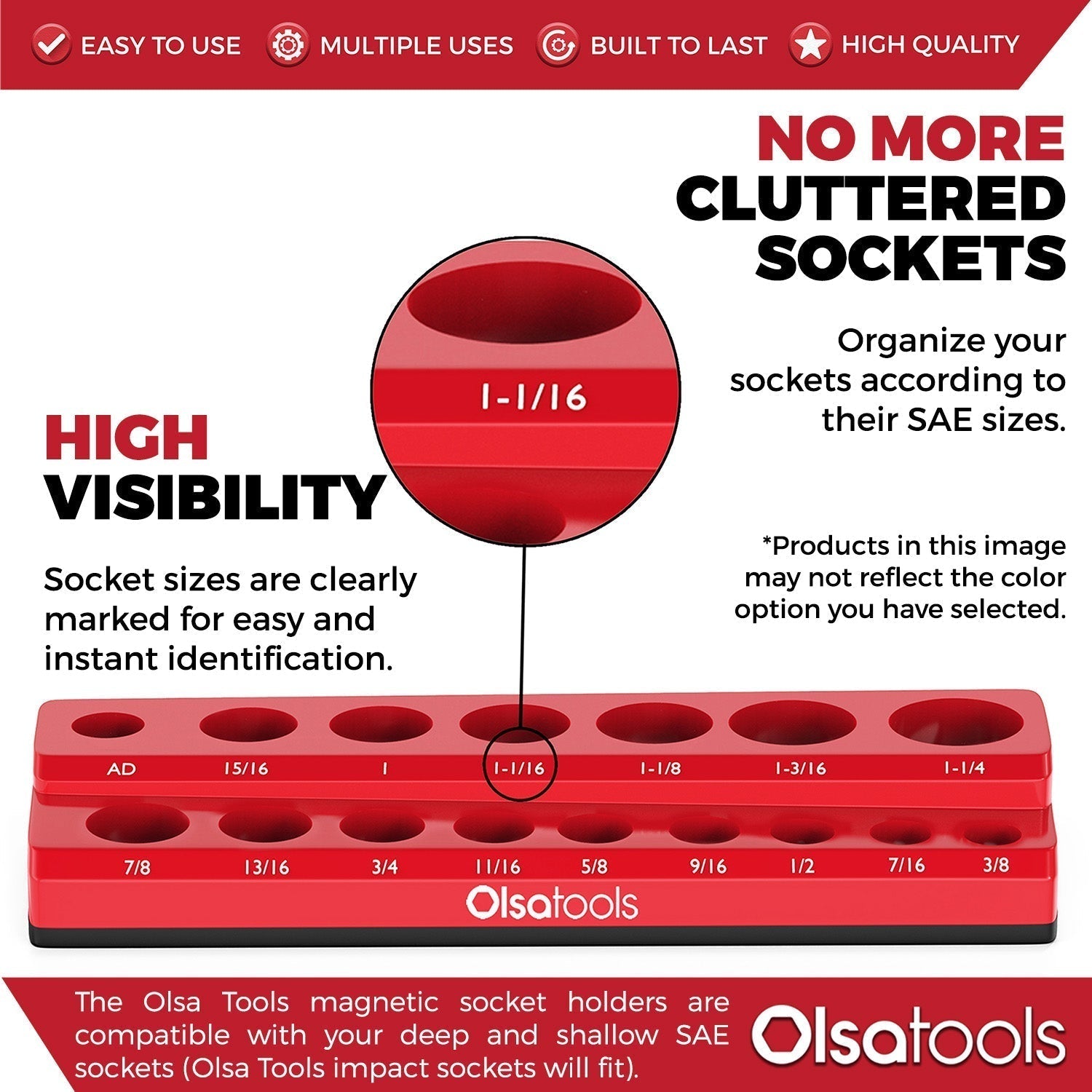 2-Row Magnetic Socket Holders
