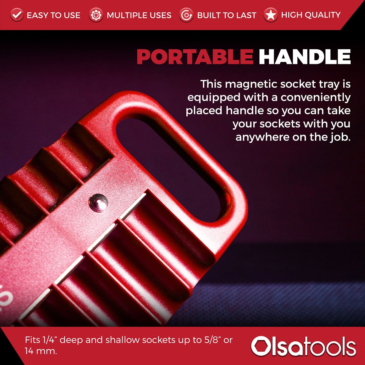 Magnetic Portable Socket Organizer Tray