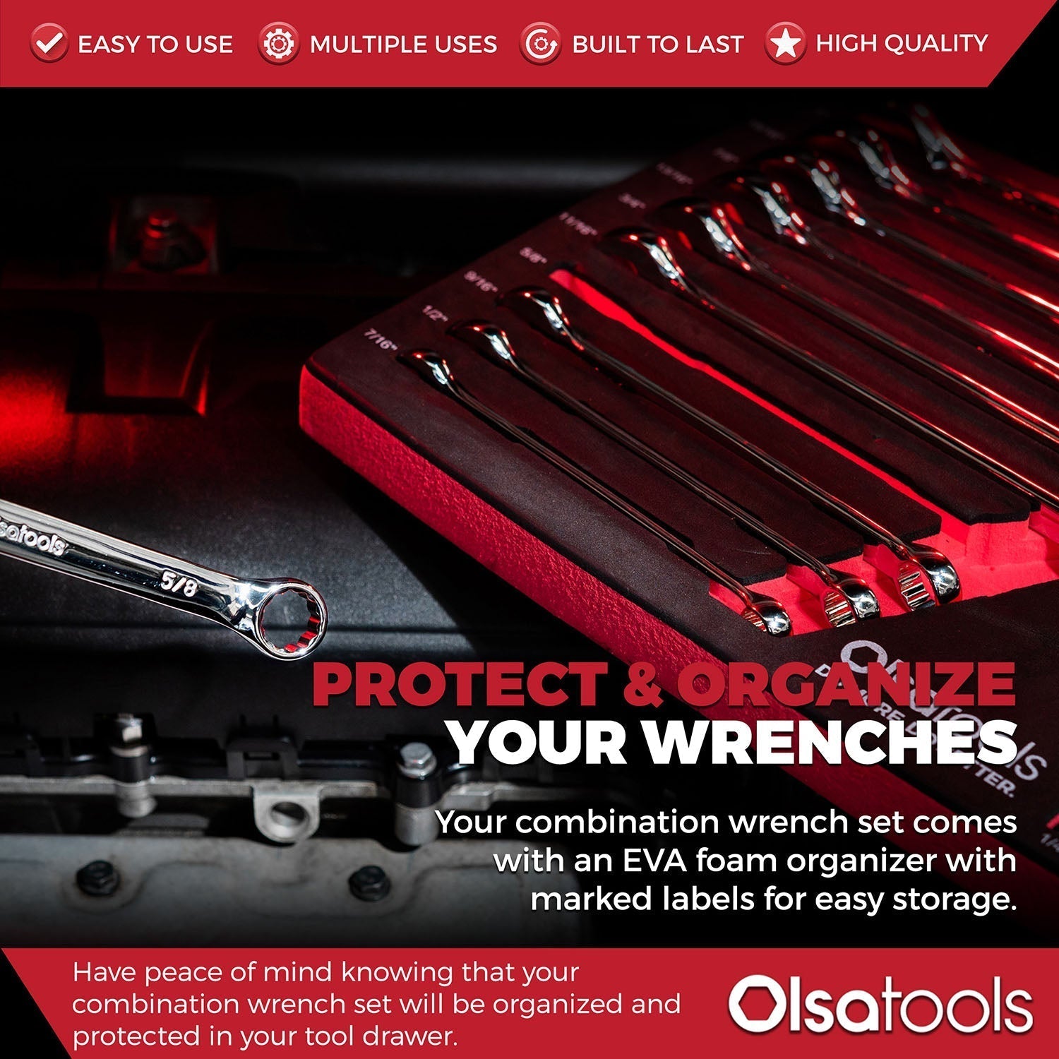 15 Pc Combination Wrench Set | 15-Degree Angle Offset