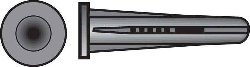 Hillman .25 in. D X 1-3/8 in. L Plastic Flat Head Conical Anchor 50 pk