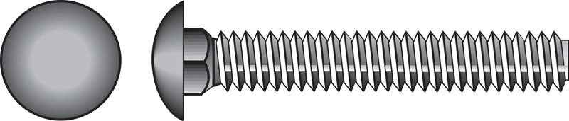 HILLMAN 3/8 in. X 10 in. L Zinc-Plated Steel Carriage Bolt 50 pk